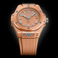 Unworn, Hublot Big Bang Peach Ceramic, Ref# 485.CUP.5920.RX, box and papers.