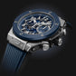 Hublot Big Bang Unico Titanium Blue Ceramic Ref# 421.NL.5170.RX. box and papers