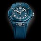 Unworn Hublot Big Bang Petrol Blue Ceramic, Ref# 485.ES.5171.RX, box and papers.