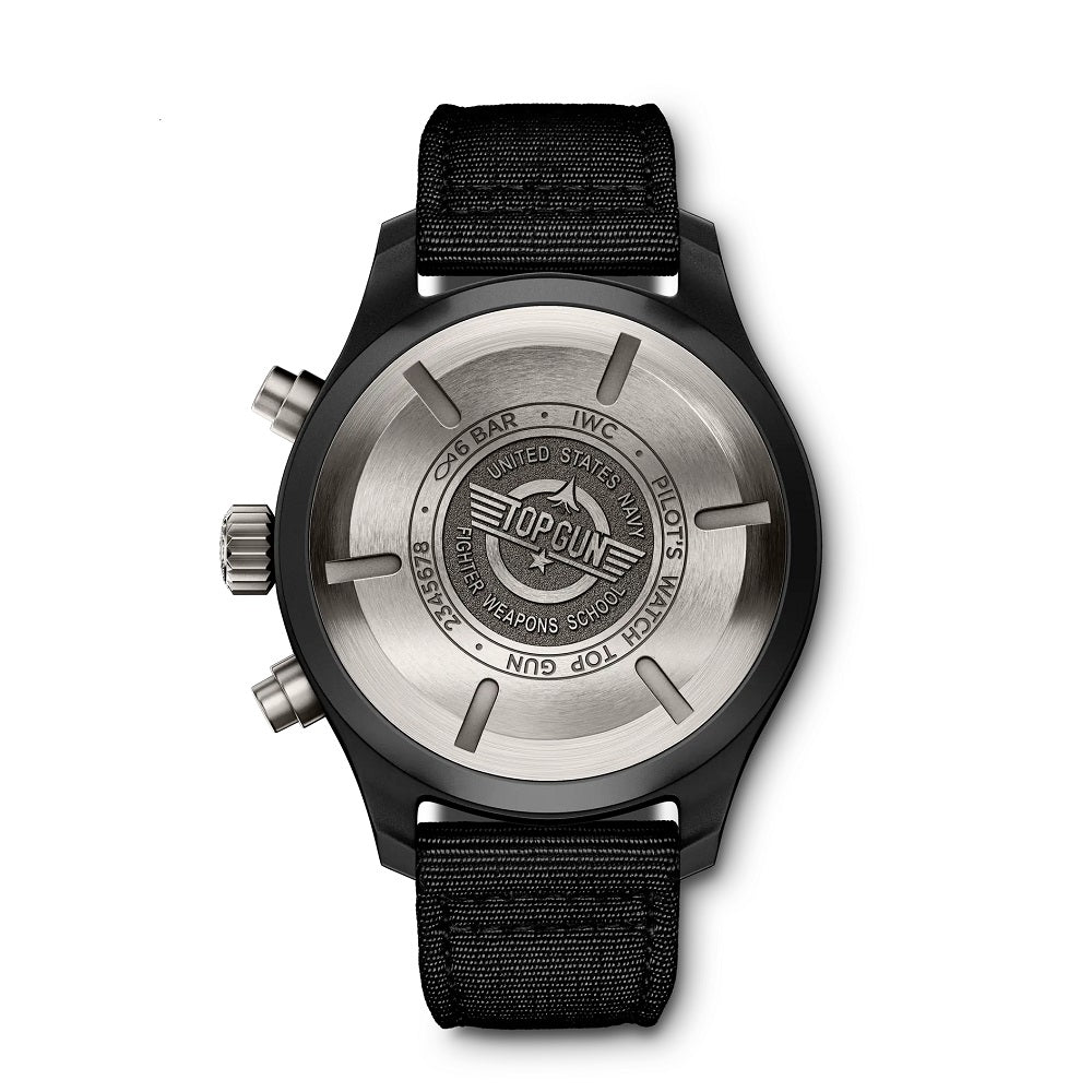 IWC Pilot’s Watch Chronograph TOP GUN, Ceramic and Titanium, 44.5mm, Ref# IW388309, Back