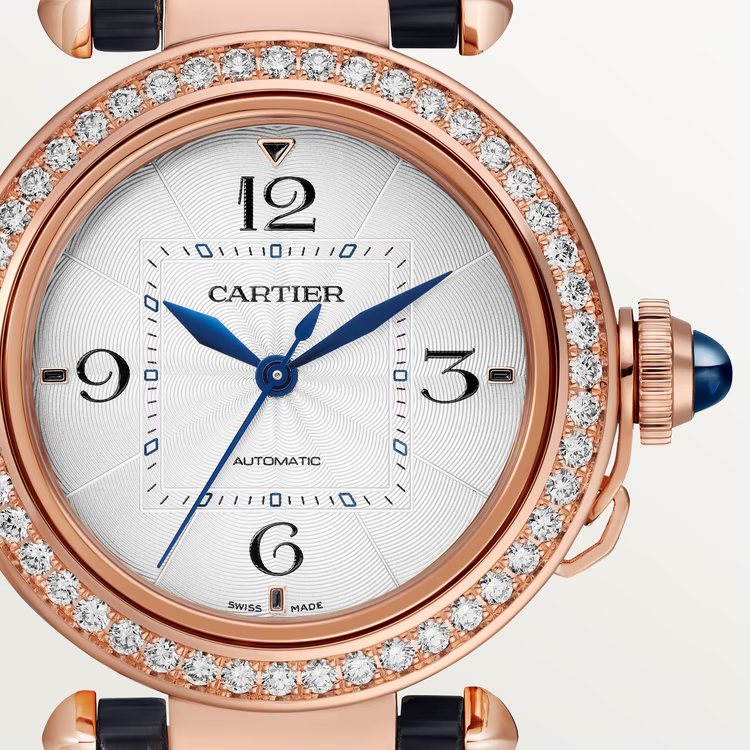 Unworn Cartier Pasha de Cartier, 18k Rose Gold with Diamond-set, 35mm, Ref# WJPA0012, Dial