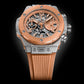 Unworn Hublot Big Bang Titanium Peach Ceramic, Ref# 441.NCU.5920.RX, box and papers.