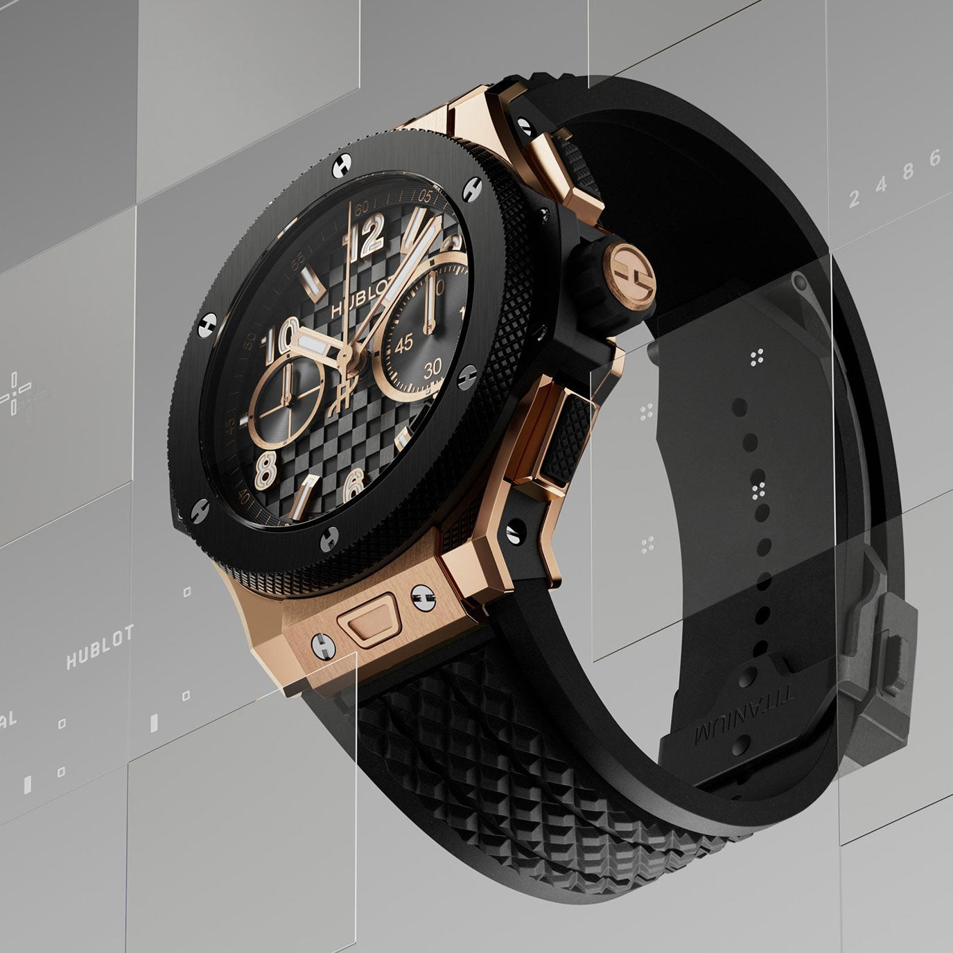 Unworn, Hublot Big Bang Original Unico King Gold Ceramic, Ref# 431.OM.1380.RX, box and papers.
