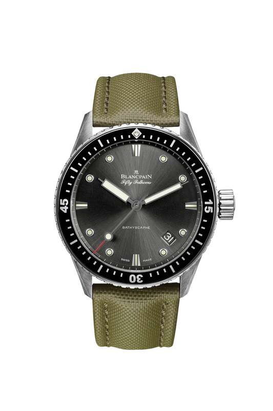 Unworn Blancpain Fifty Fathoms Bathyscaphe, Stainless Steel and Ceramic, 43mm, Ref# 5000-1110-K52A