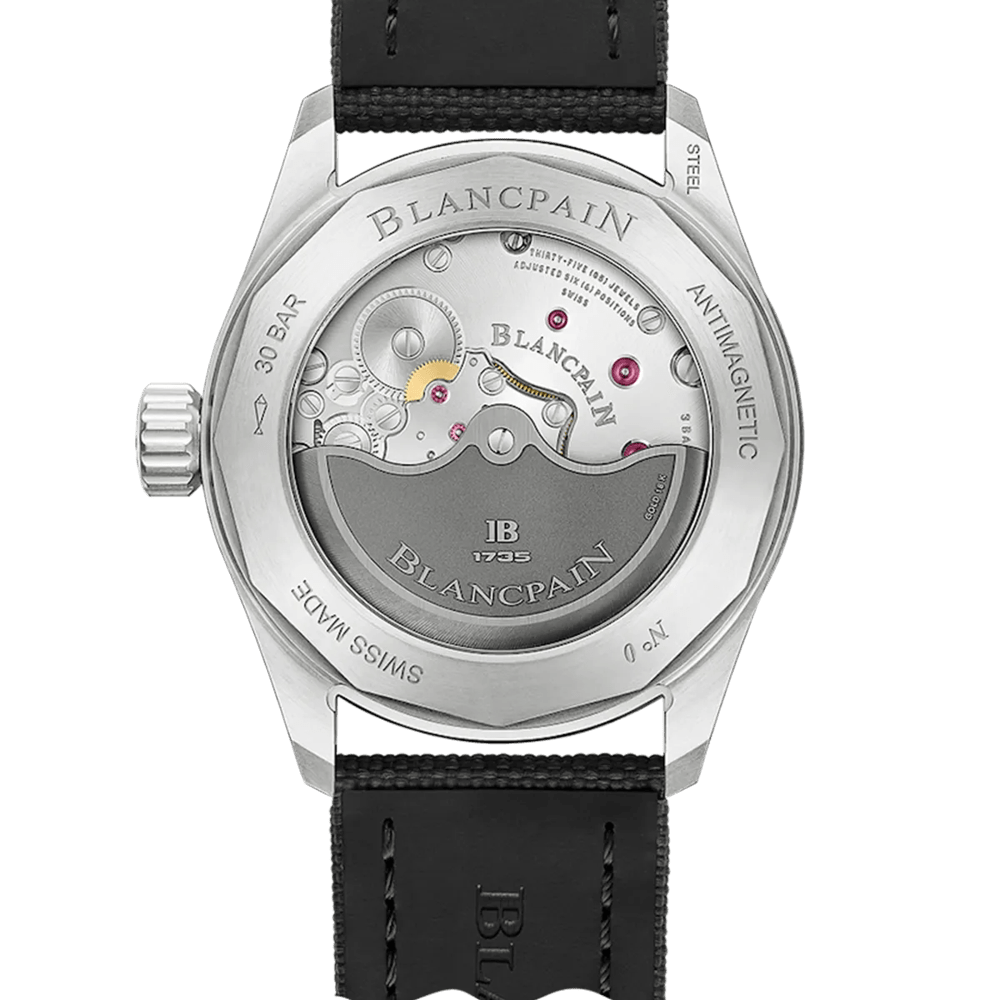 Unworn Blancpain Fifty Fathoms Bathyscaphe, Stainless Steel, 43mm, Ref# 5000-1110-B52A, back