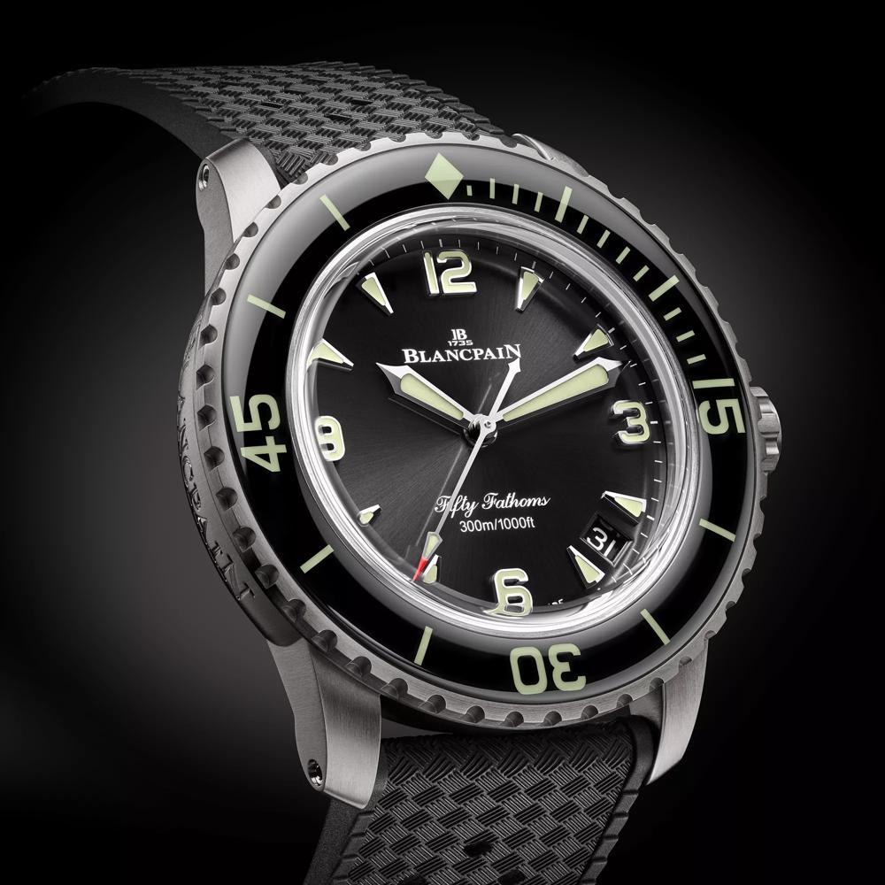 Unworn Blancpain Fifty Fathoms Automatique, Titanium, 42.3mm, Ref# 5010-12B30-B64A, Main view
