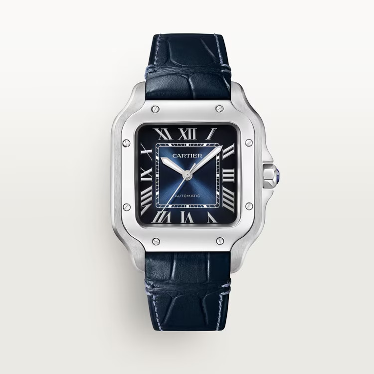 Unworn Cartier Santos de Cartier, Stainless Steel, 35.1mm, Ref# WSSA0063 with strap