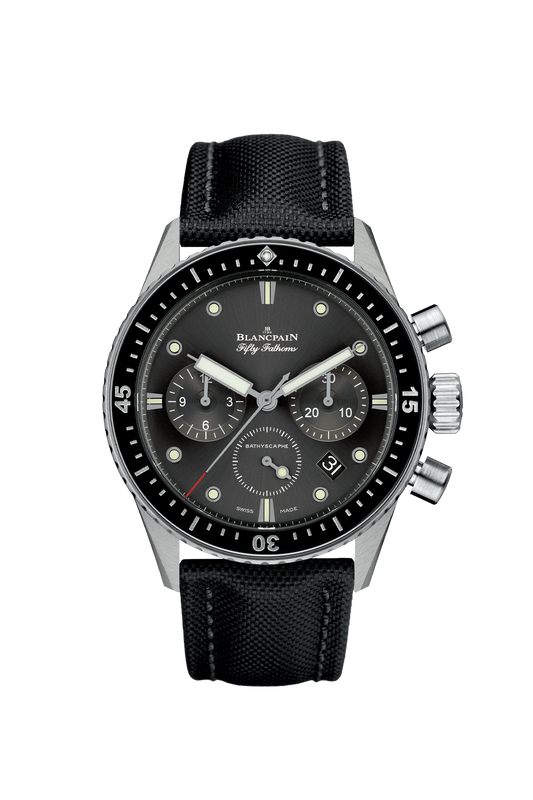 Unworn Blancpain Fifty Fathoms Bathyscaphe Chronographe Flyback, Stainless Steel, 43mm, Ref# 5200-1110-B52A