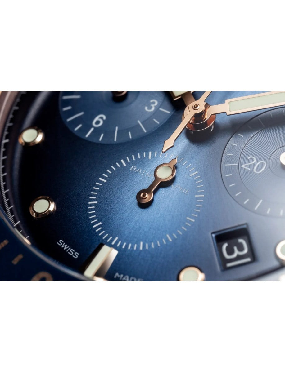 Unworn Blancpain Fifty Fathoms Bathyscaphe Chronographe Flyback, 18k Red Gold, 43mm, Ref# 5200-3640-O52A, Small second, date