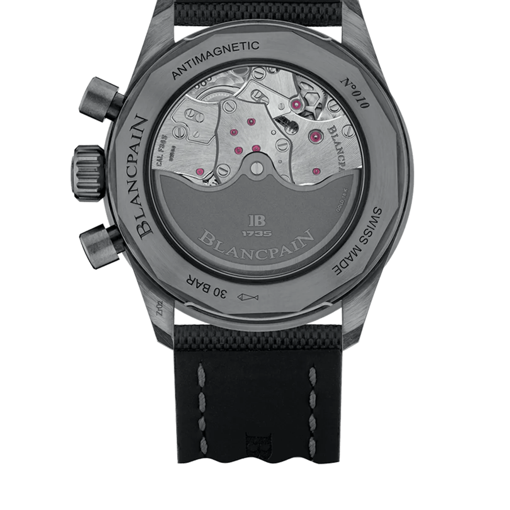 Unworn Blancpain Fifty Fathoms Bathyscaphe Chronographe Flyback, Black ceramic, 43.6mm, Ref# 5200-0130-B52A, Back