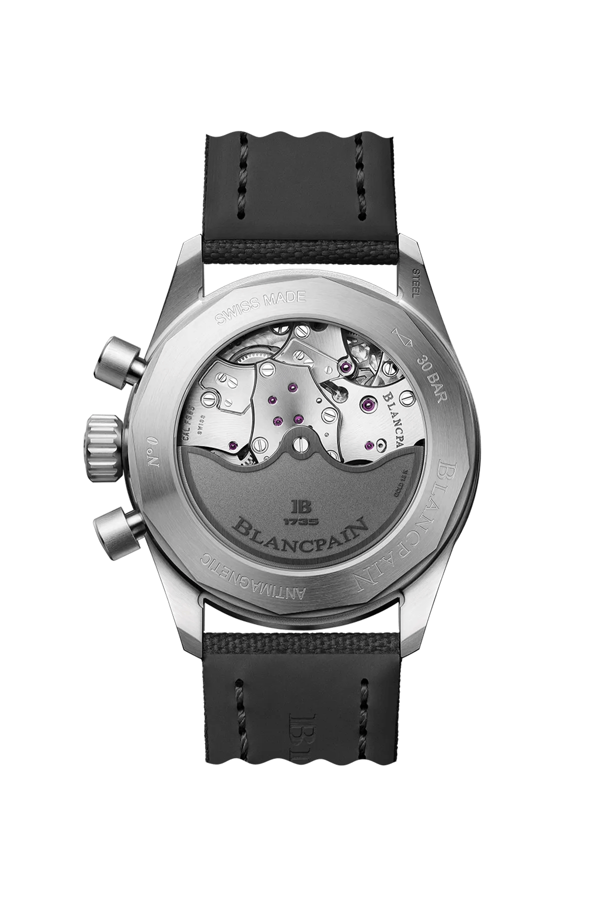 Unworn Blancpain Fifty Fathoms Bathyscaphe Chronographe Flyback, Stainless Steel, 43mm, Ref# 5200-1110-B52A, Back
