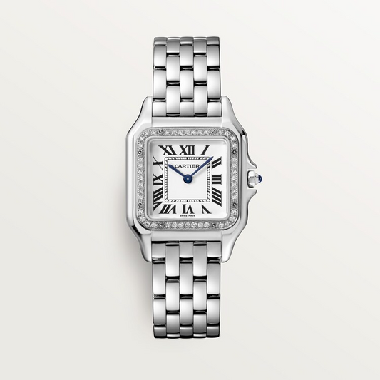 Unworn Cartier Panthère de Cartier, Stainless Steel, Diamonds, 29mm x 37mm, Ref# W4PN0018