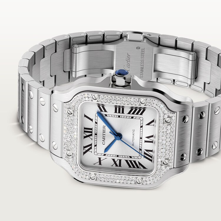 Unworn Cartier Santos de Cartier, Stainless Steel, 35.1mm, Ref# W4SA0005, Main view 