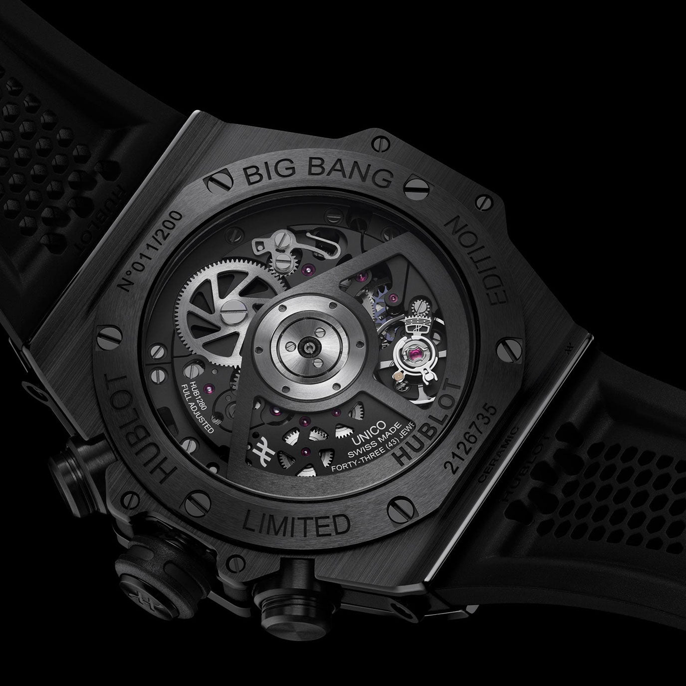 Unworn, Hublot Big Bang Unico SR_A by Samuel Ross All Black, Ref# 441.CX.1140.RX.SRA26, box and papers.