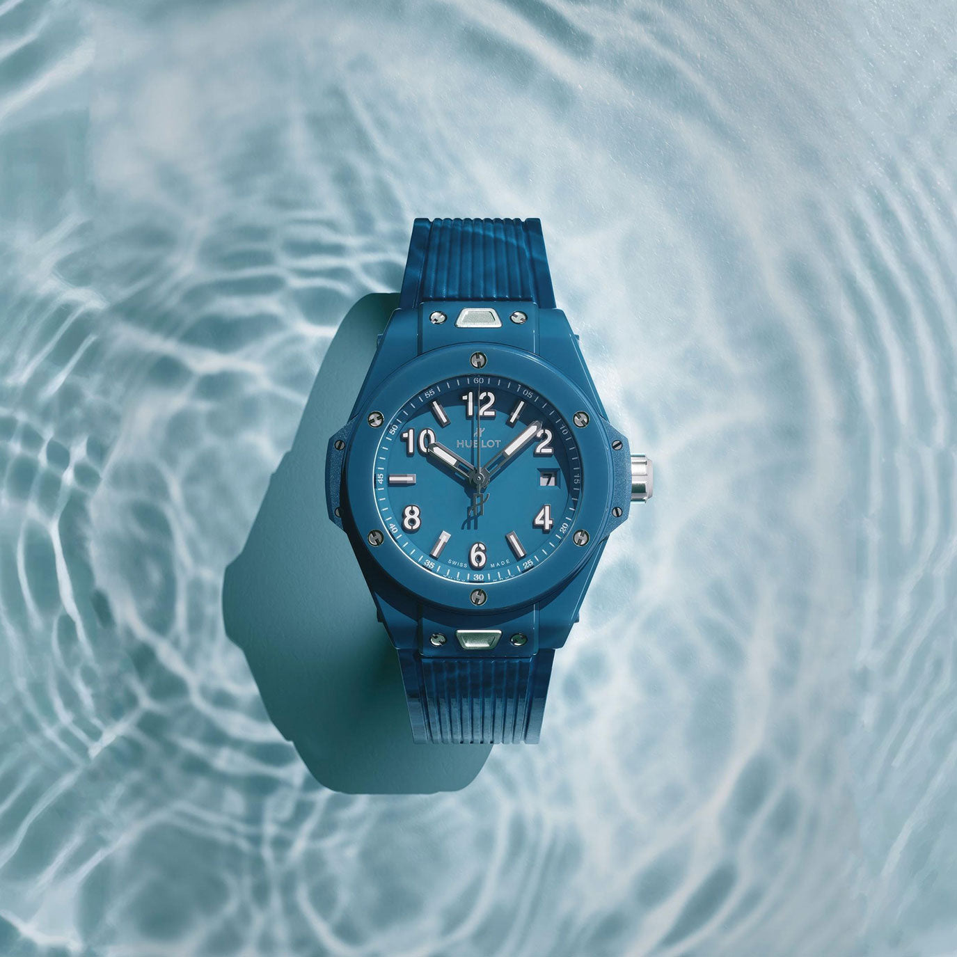 Unworn Hublot Big Bang Petrol Blue Ceramic, Ref# 485.ES.5171.RX, box and papers.