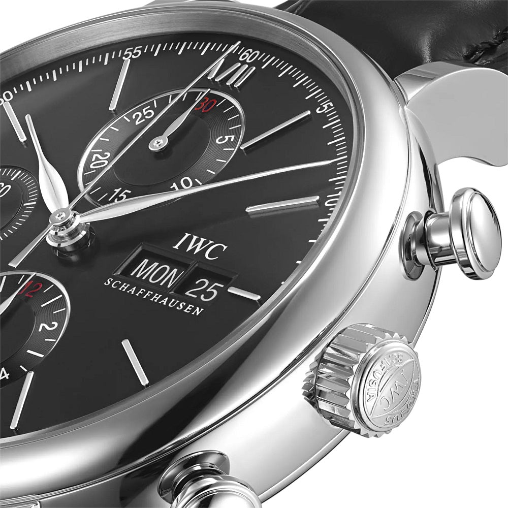 IWC Portofino Chronograph, Stainless steel, 42mm, Ref# IW391029, Crown and buttons