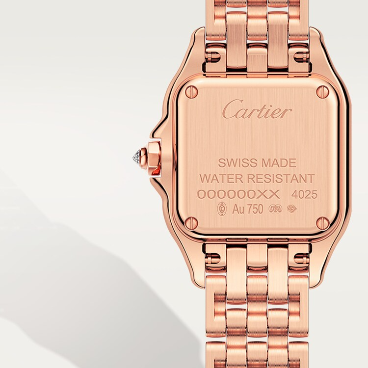 Unworn Cartier Panthère de Cartier Small, 18k Rose Gold, Diamonds, 22mm x 30mm, Ref# WJPN0049, Back