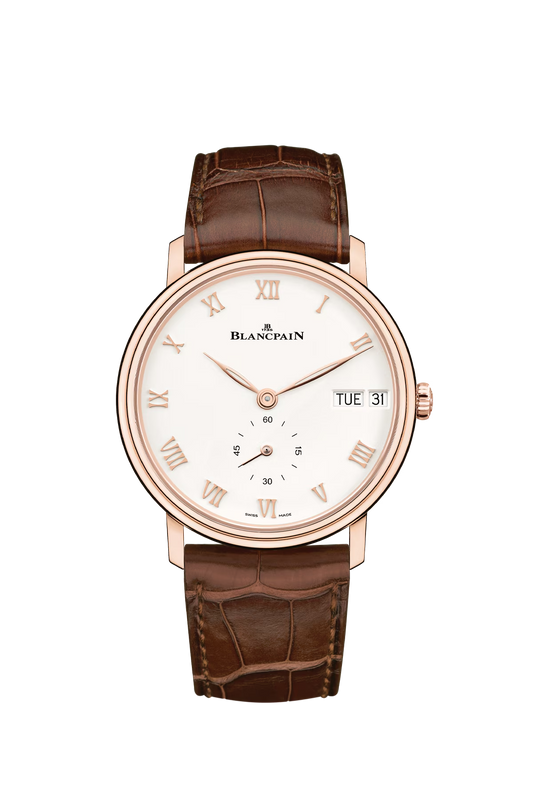 Unworn Blancpain Villeret Ultra Slim Day Date, 18k Red Gold, 40 mm, Ref# 6652-3642-55B