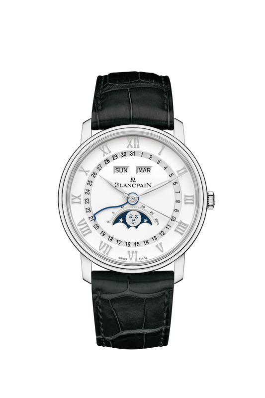 Unworn Blancpain Villeret Ultra Slim Moonphase and Complete Calender, Stainless Steel, 40 mm, Ref# 6654A-1127-55B