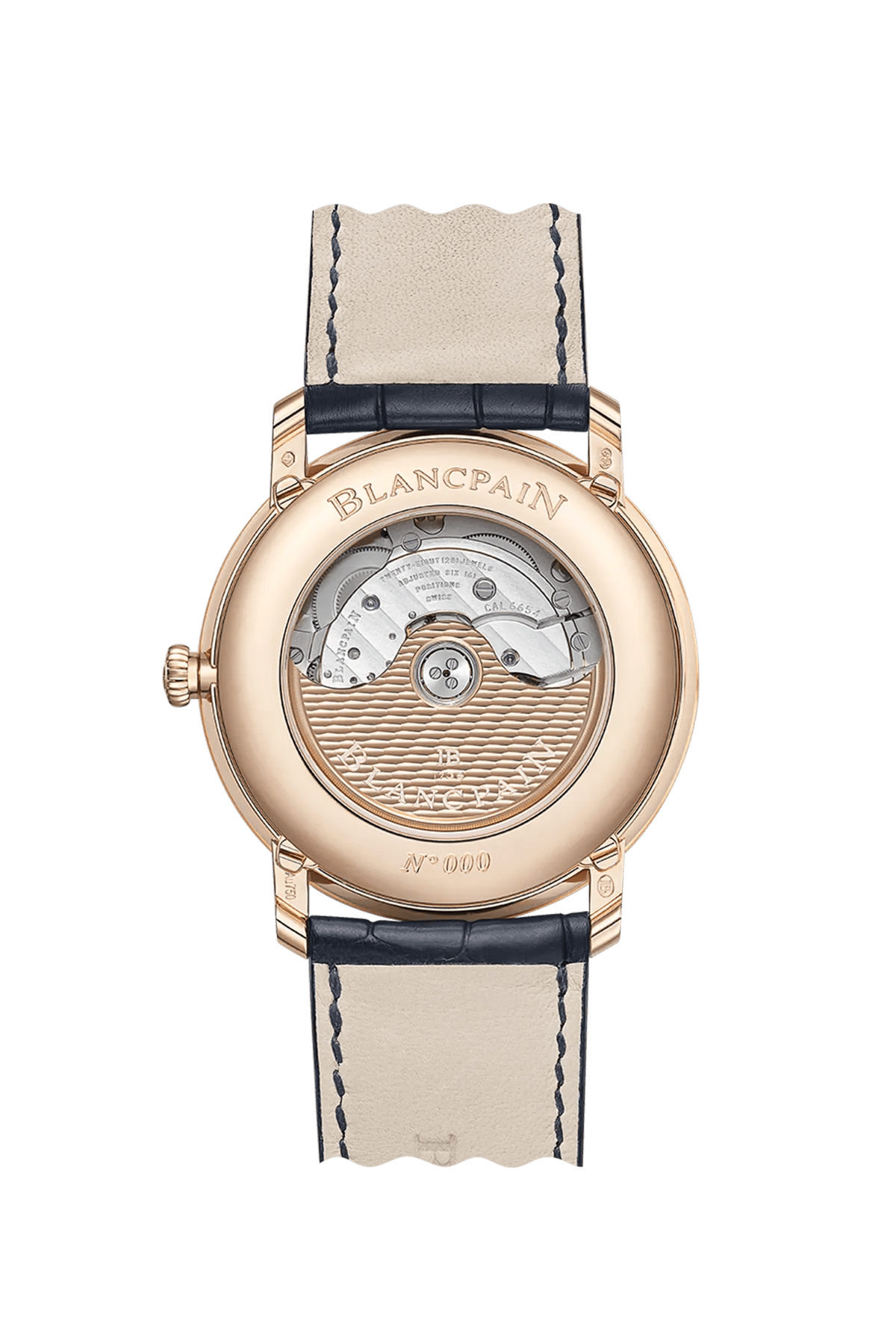 Unworn Blancpain Villeret Ultra Slim Moonphase and Complete Calender, 18k Red Gold, 40 mm, Ref# 6654-3640-55B, Back