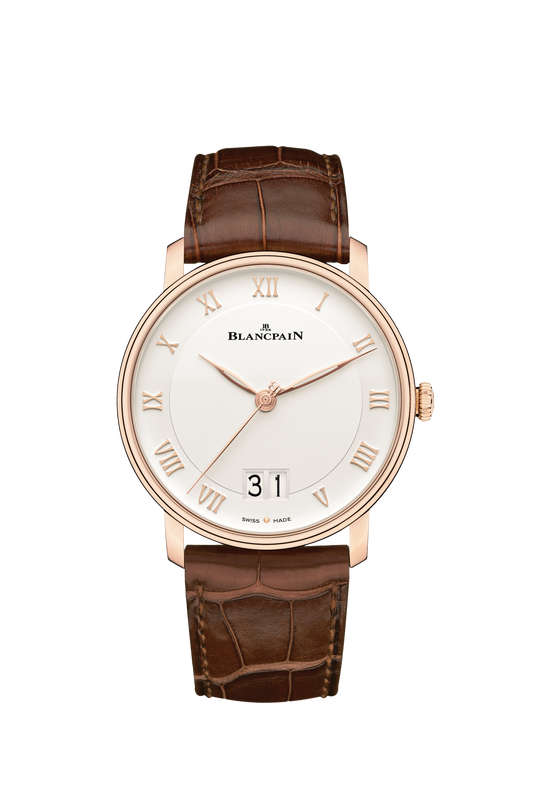 Unworn Blancpain Villeret Grande Date, 18k Red Gold, 40mm, Ref# 6669-3642-55A