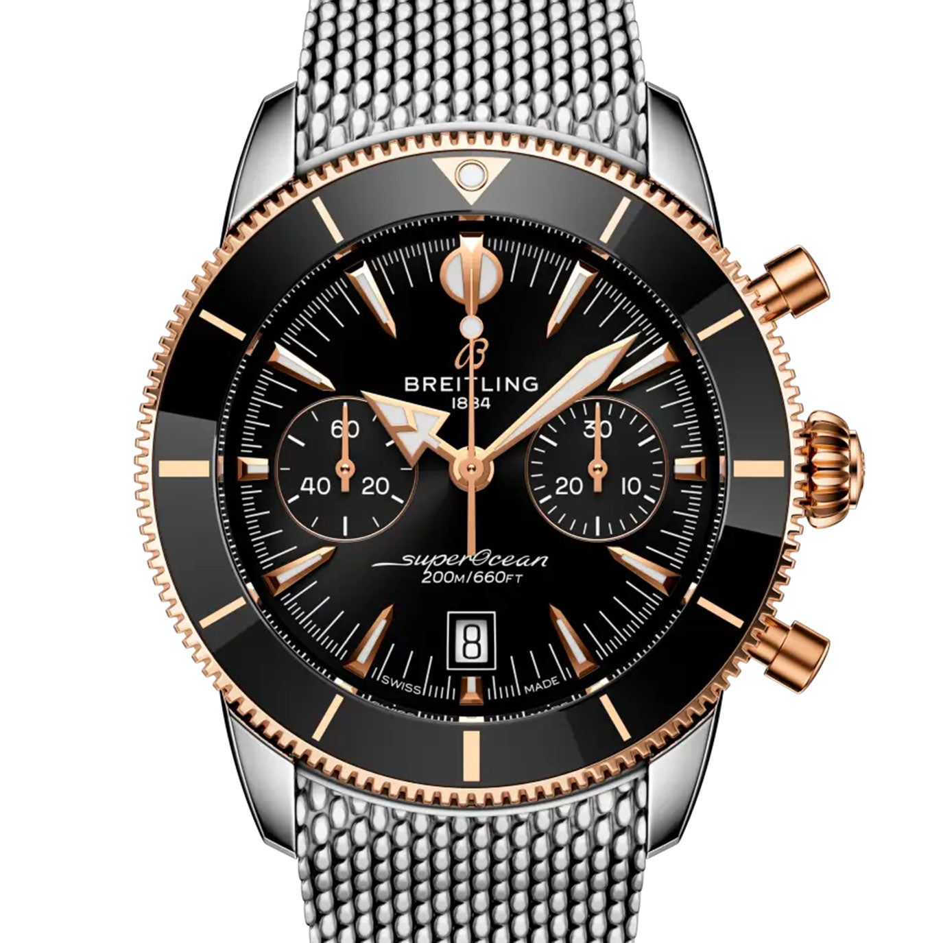 Unworn, Breitling Superocean Heritage B01 Chronograph 42, Ref#UB0156H11B1A1, box and papers