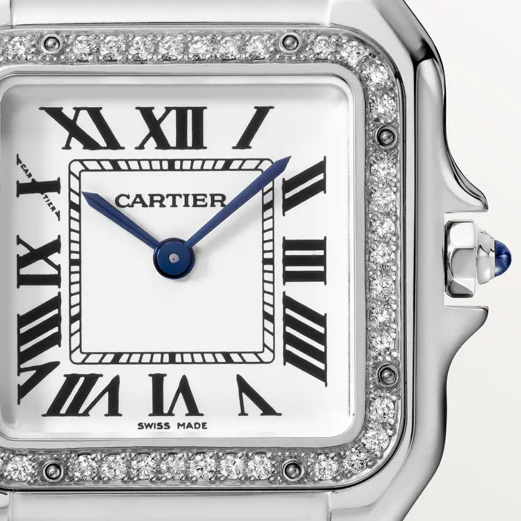 Unworn Cartier Panthère de Cartier, Stainless Steel, Diamonds, 29mm x 37mm, Ref# W4PN0018, Dial