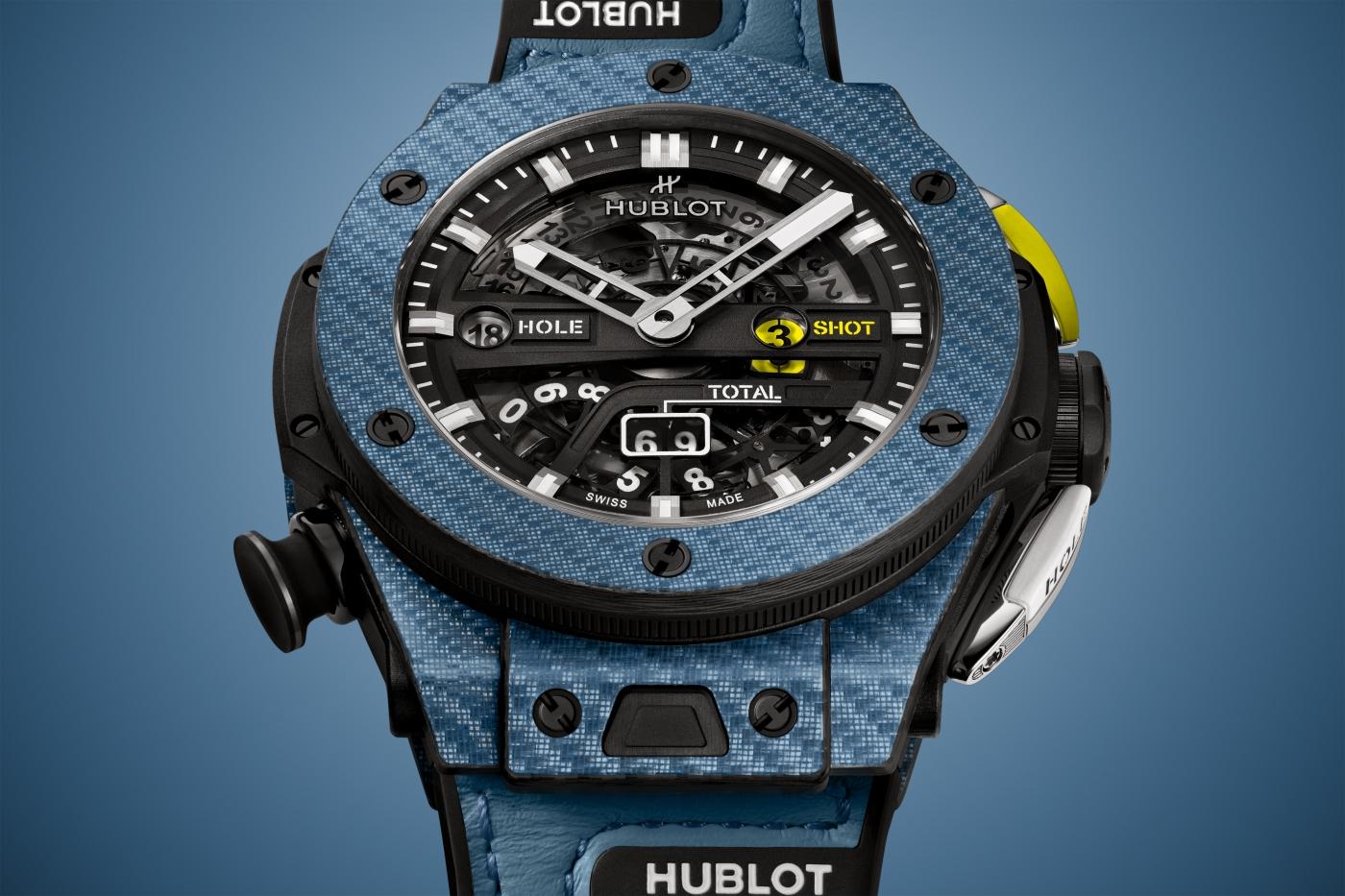 Hublot Big Bang Unico Golf Sky Blue Carbon, 45mm, Ref# 416.YE.1120.VR, Dial