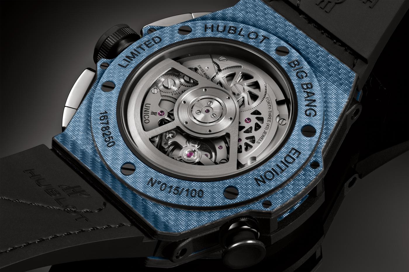Hublot Big Bang Unico Golf Sky Blue Carbon, 45mm, Ref# 416.YE.1120.VR, Back