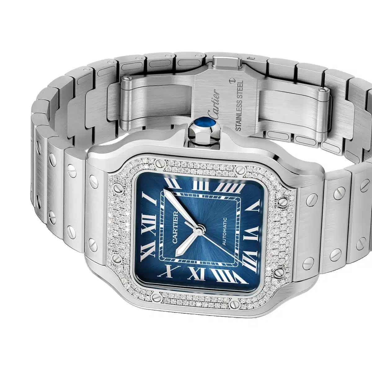 Unworn Cartier Santos de Cartier, Stainless Steel, 35.1mm, Ref# W4SA0006, Main view 1