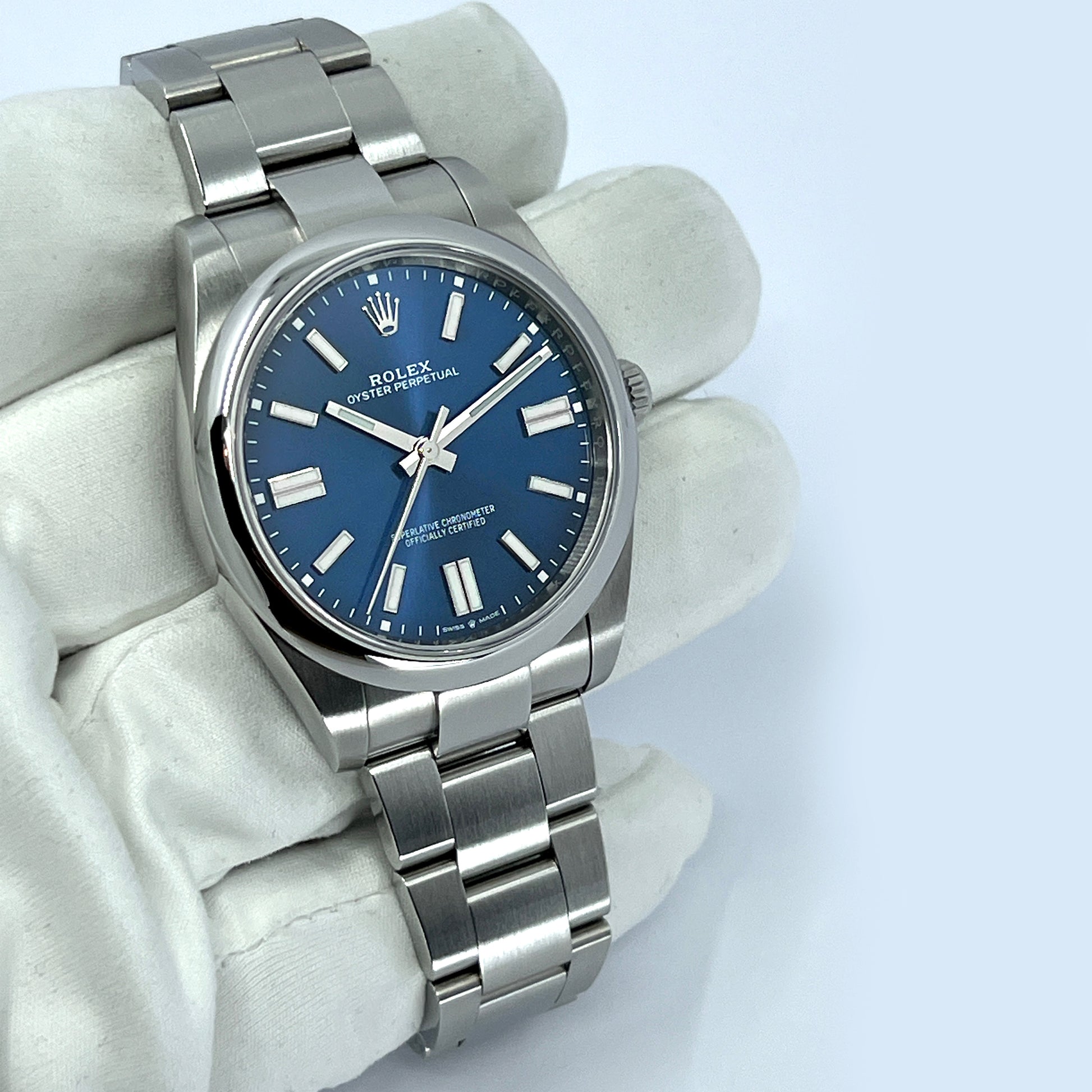 Oyster perpetual 41mm blue hotsell