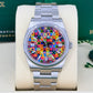 Unworn 2026, Rolex Oyster Perpetual 36, Oystersteel, 36mm, Multicoloured Jubilee motif dial, Domed Oyster, Ref# 126000-0016, box and papers