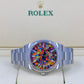 Unworn 2026, Rolex Oyster Perpetual 36, Oystersteel, 36mm, Multicoloured Jubilee motif dial, Domed Oyster, Ref# 126000-0016, box and papers