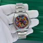 Unworn 2026, Rolex Oyster Perpetual 36, Oystersteel, 36mm, Multicoloured Jubilee motif dial, Domed Oyster, Ref# 126000-0016, box and papers