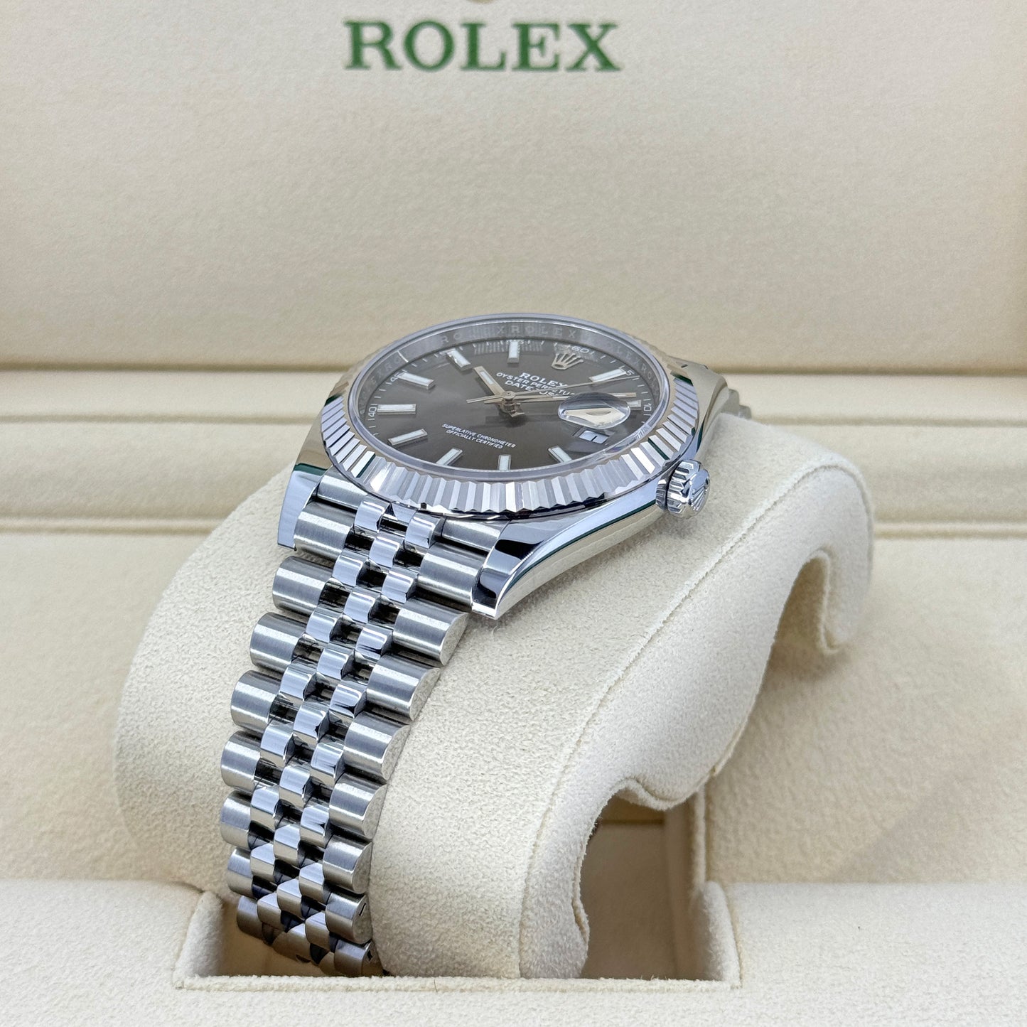 Rolex Datejust 41, Stainless Steel and 18k White Gold, 41mm, Slate dial, Jubilee, Ref# 126334-0014