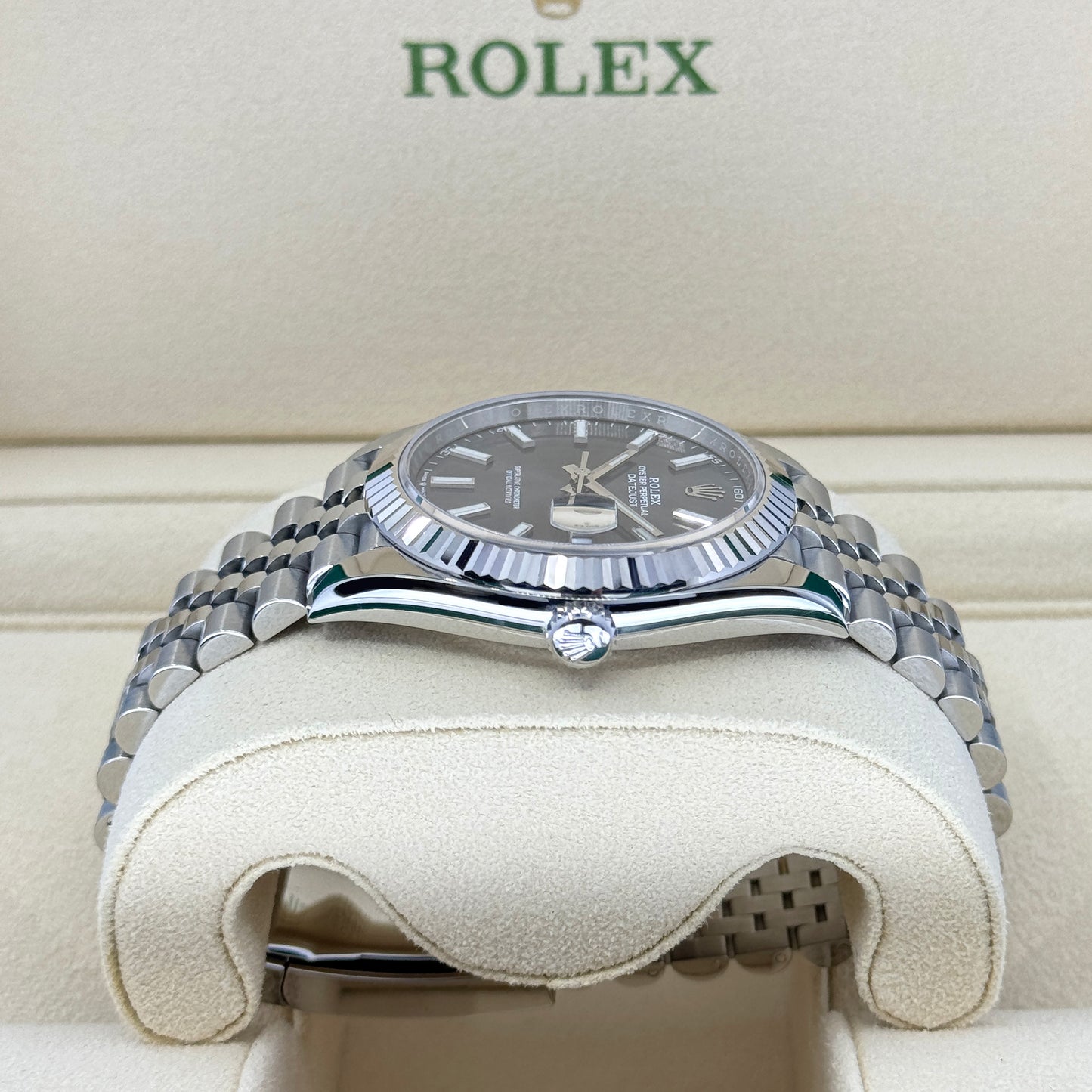Rolex Datejust 41, Stainless Steel and 18k White Gold, 41mm, Slate dial, Jubilee, Ref# 126334-0014