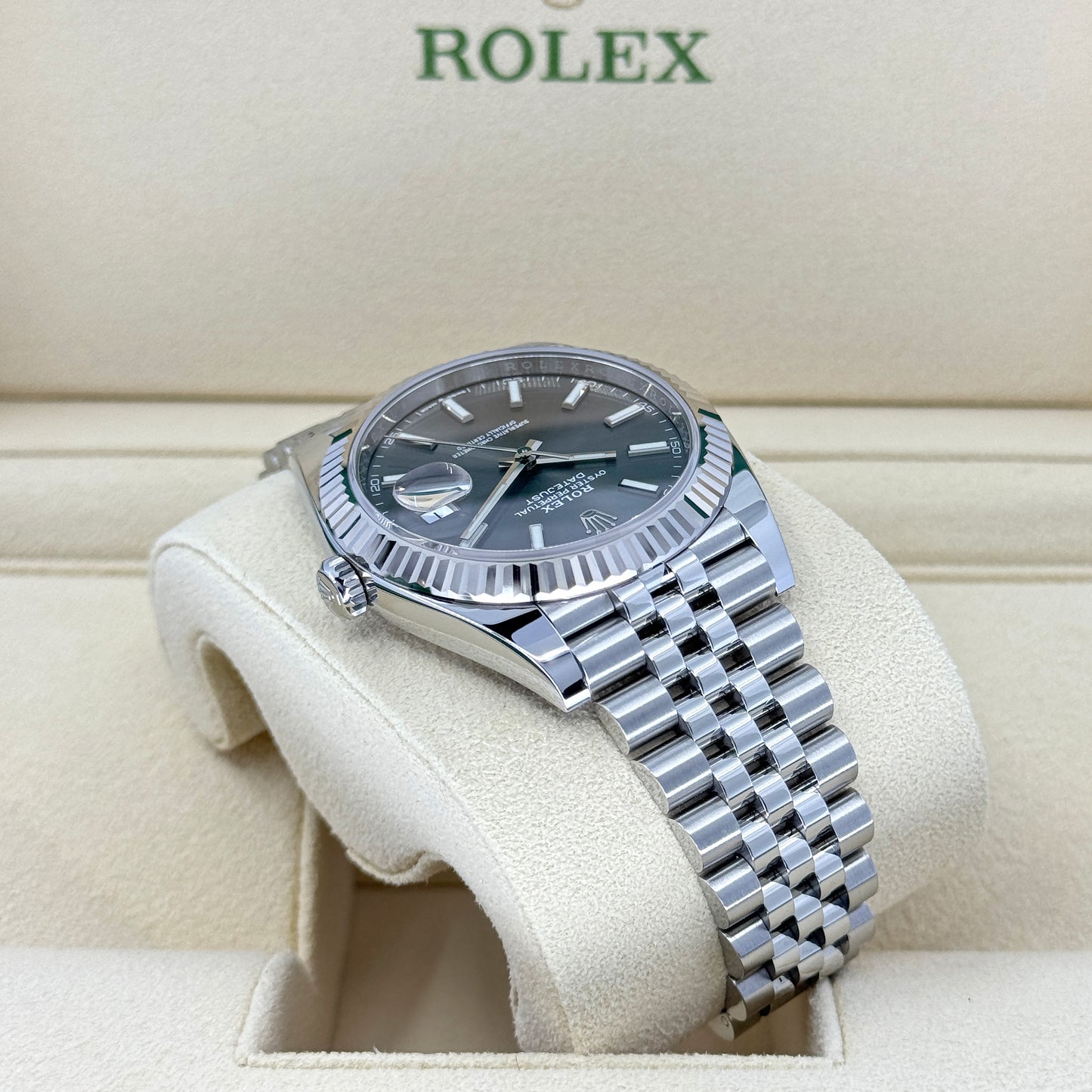 Rolex Datejust 41, Stainless Steel and 18k White Gold, 41mm, Slate dial, Jubilee, Ref# 126334-0014