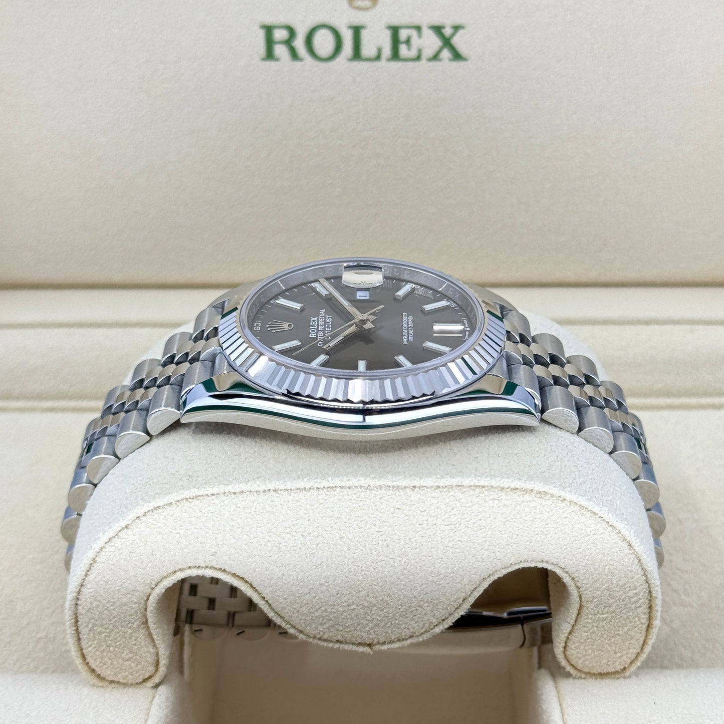Rolex Datejust 41, Stainless Steel and 18k White Gold, 41mm, Slate dial, Jubilee, Ref# 126334-0014
