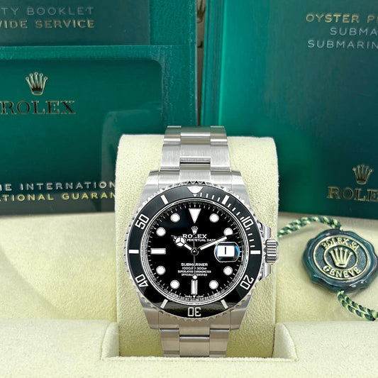 Rolex, Submariner Date 41, Stainless Steel, Black Ceramic, Black dial, 41mm, Oyster, Ref# 126610ln-0001
