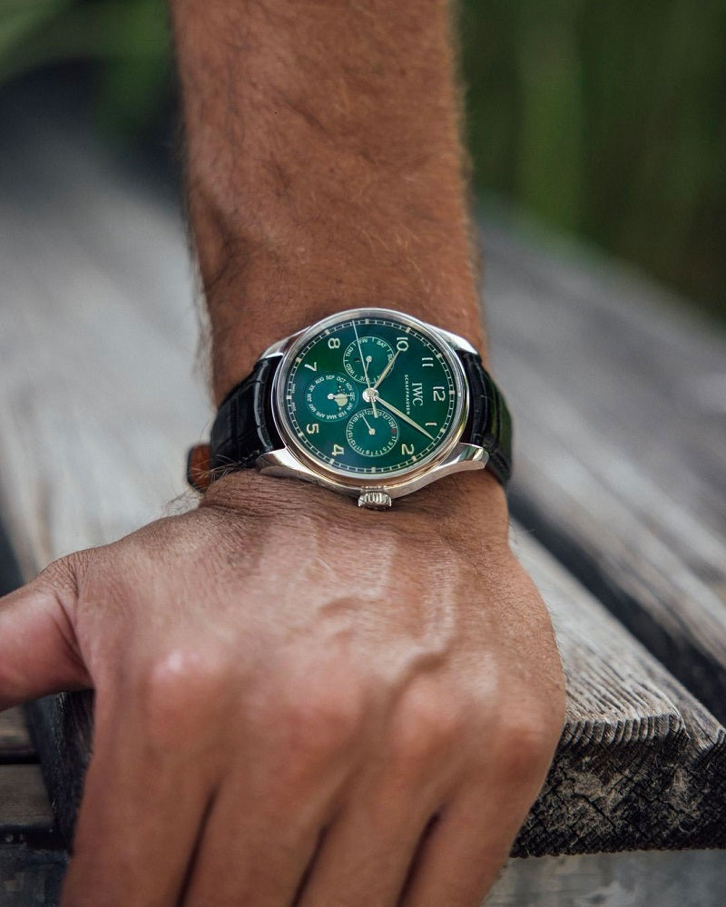IWC Portugieser Perpetual Calendar 42, Stainless steel, 42,4mm, Ref# IW344207, Watch on hand