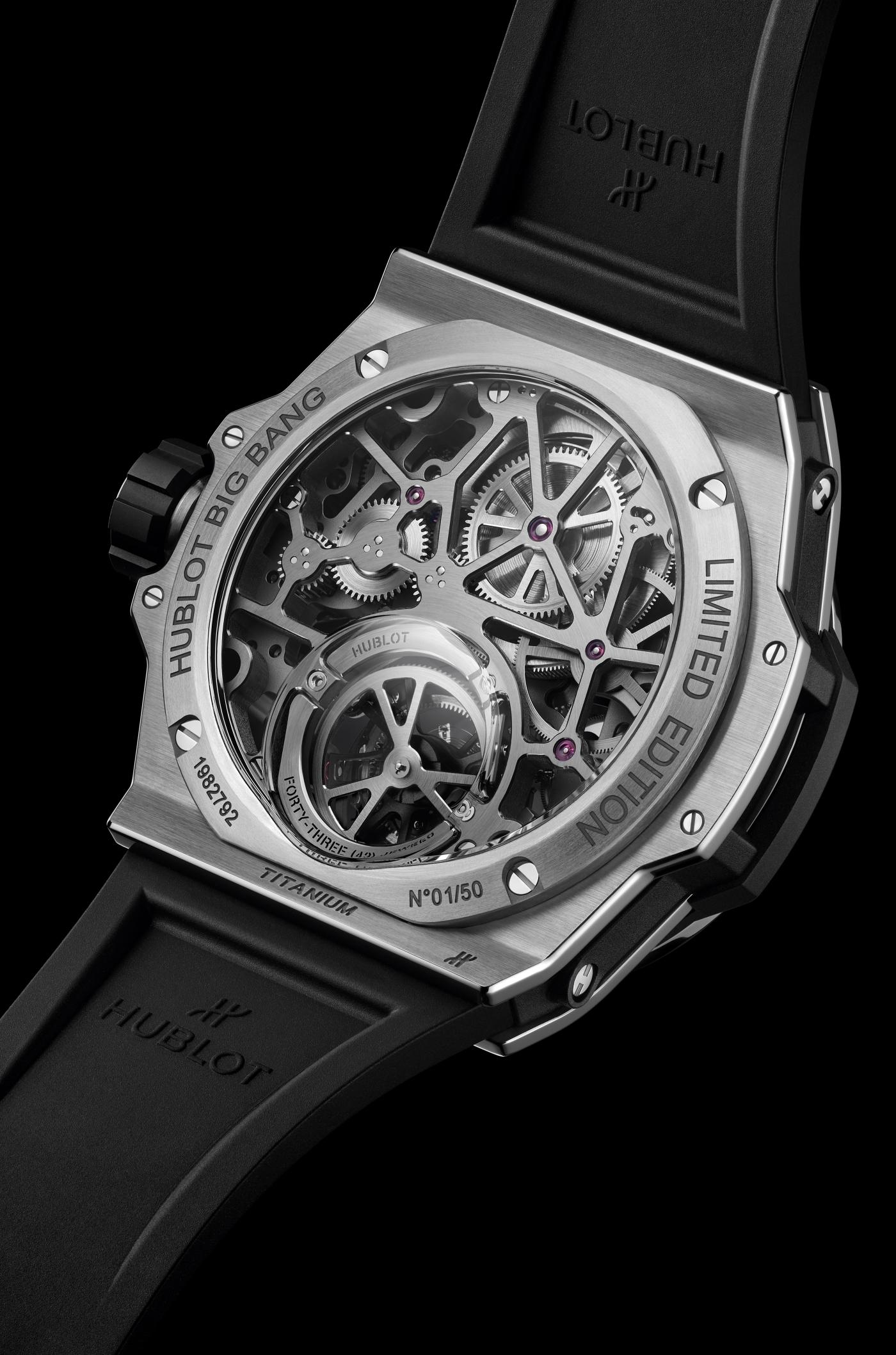 Hublot MP MP-13 Tourbillon Bi-Axis Retrograde 44mm, Limited Edition, Ref# 913.NX.1170.RX, Back