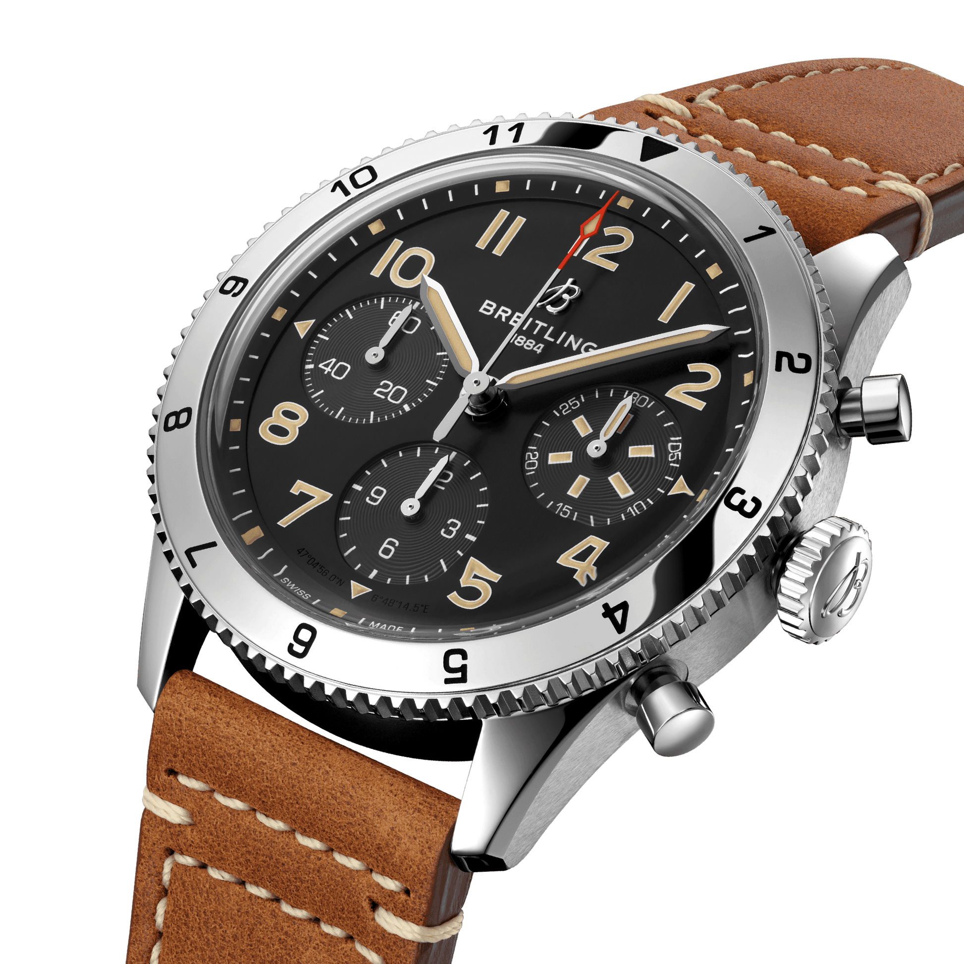 Breitling Classic AVI Chronograph 42 P-51 Mustang, Stainless Steel, Ref# A233803A1B1X1, Unworn 2024, Dial