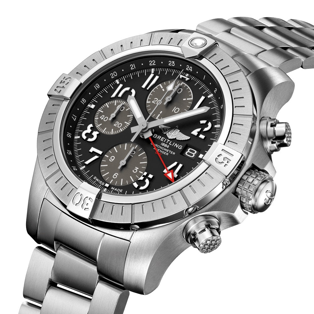 Breitling Avenger Chronograph GMT 45, Ref# A24315101B1A1, Unworn 2024, Right