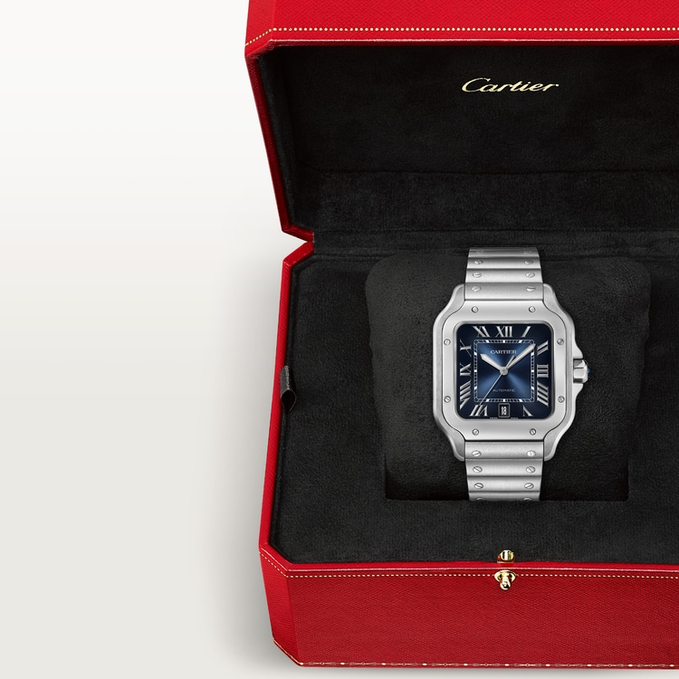 Unworn Cartier Santos de Cartier, Stainless Steel, 39.8mm, Ref# WSSA0071, Watch in box