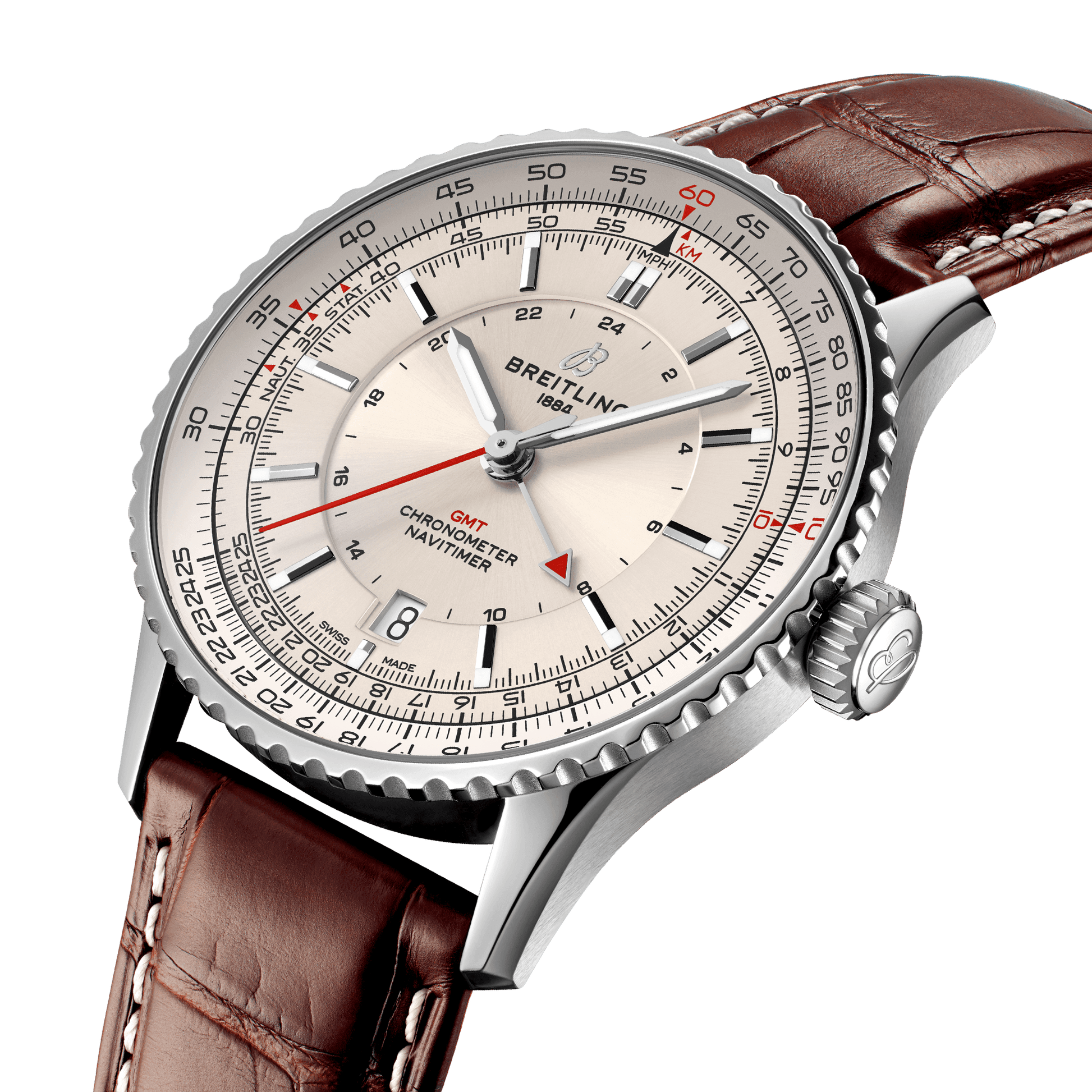 Breitling Navitimer Automatic GMT 41, Stainless Steel, Ref# A32310211G1P1, Unworn 2024, Dial