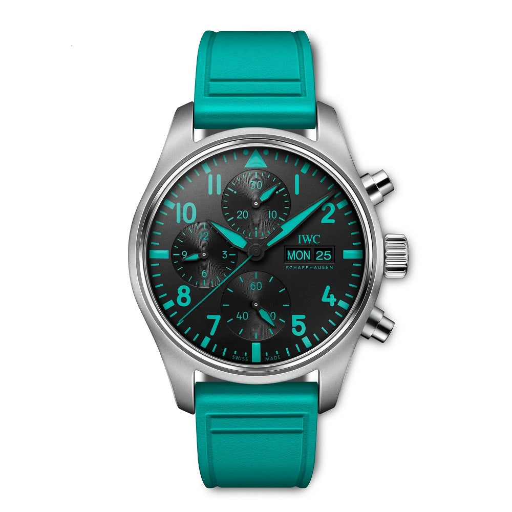 IWC Pilot’s Watch Chronograph 41 Edition Mercedes-AMG PETRONAS Formula One™ Team, Titanium, 41mm, Ref# IW388108
