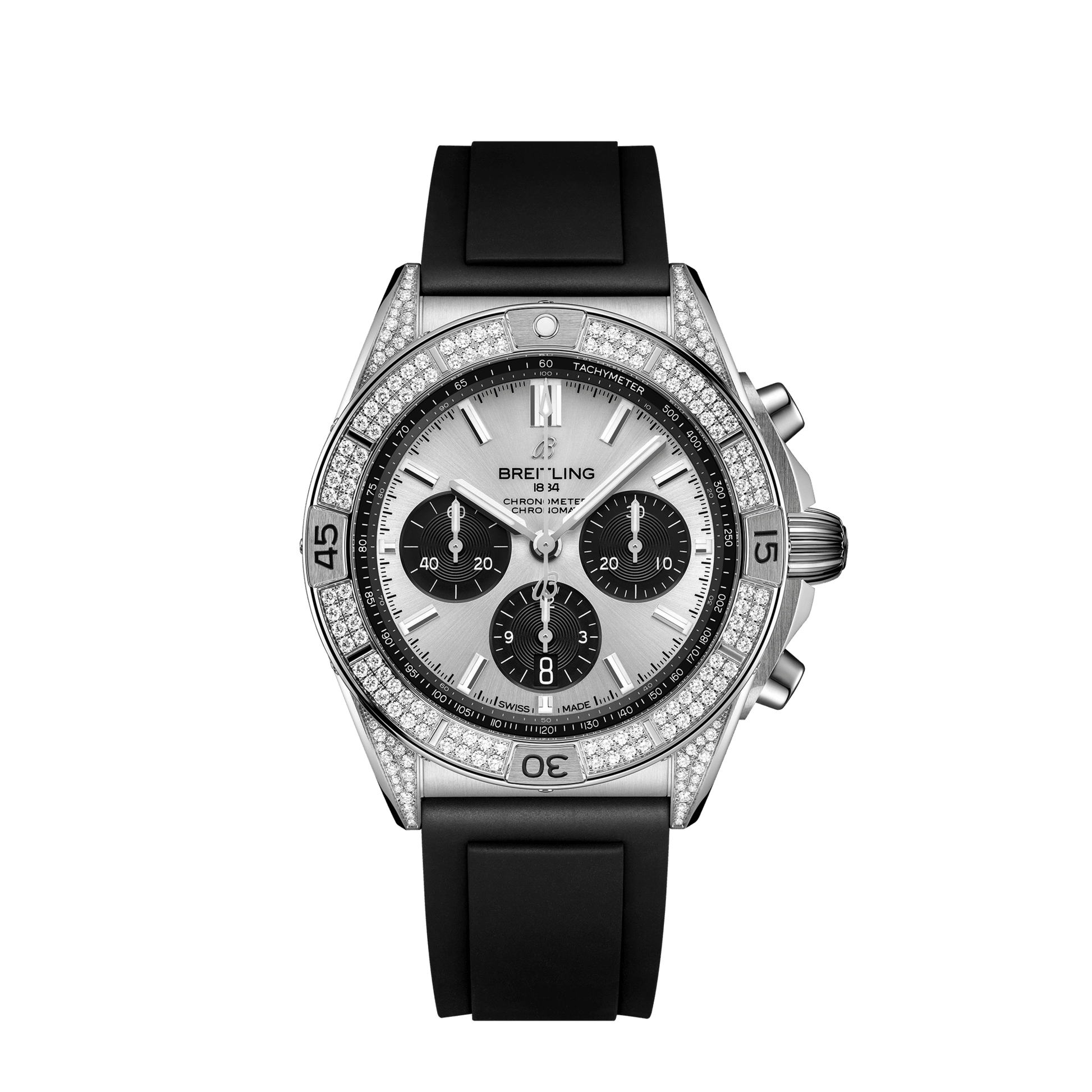 Breitling Chronomat B01 42, Stainless Steel and Diamonds, Ref# AB0134721G1S1, Unworn 2024