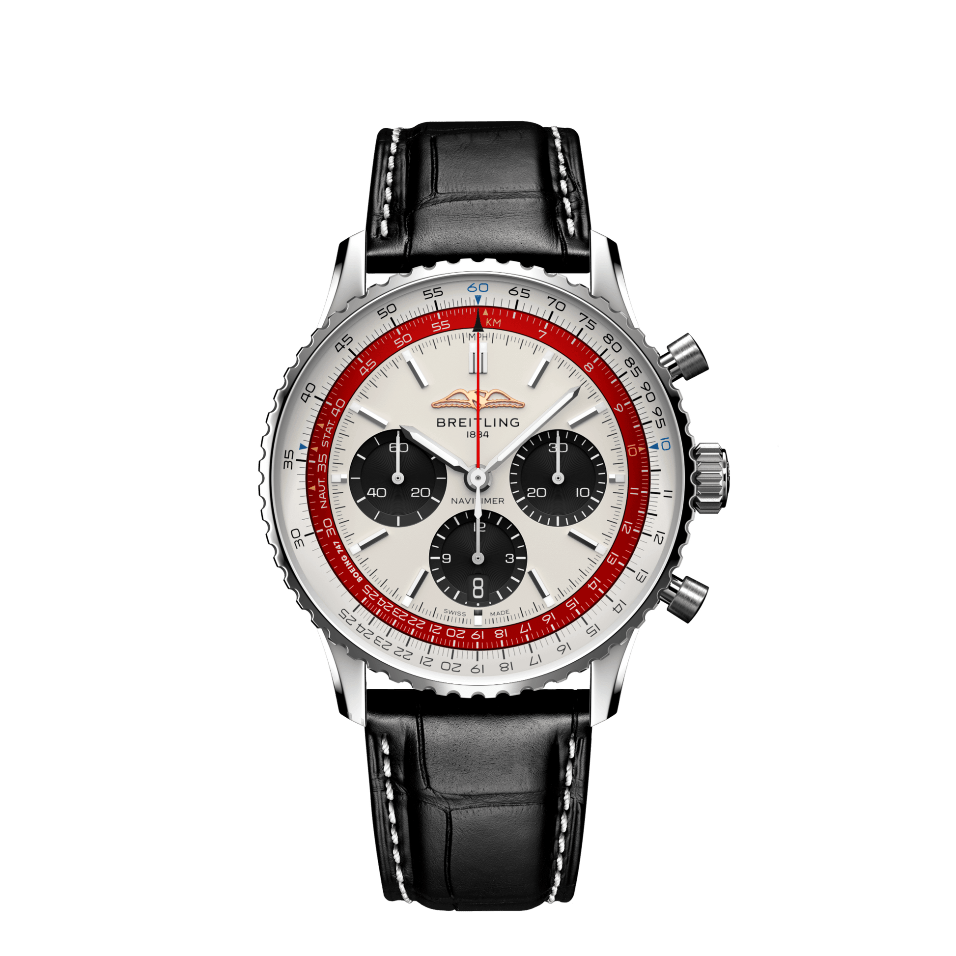 Breitling Navitimer B01 Chronograph 43 Boeing 747 Stainless steel Re Affordable Swiss Watches Inc