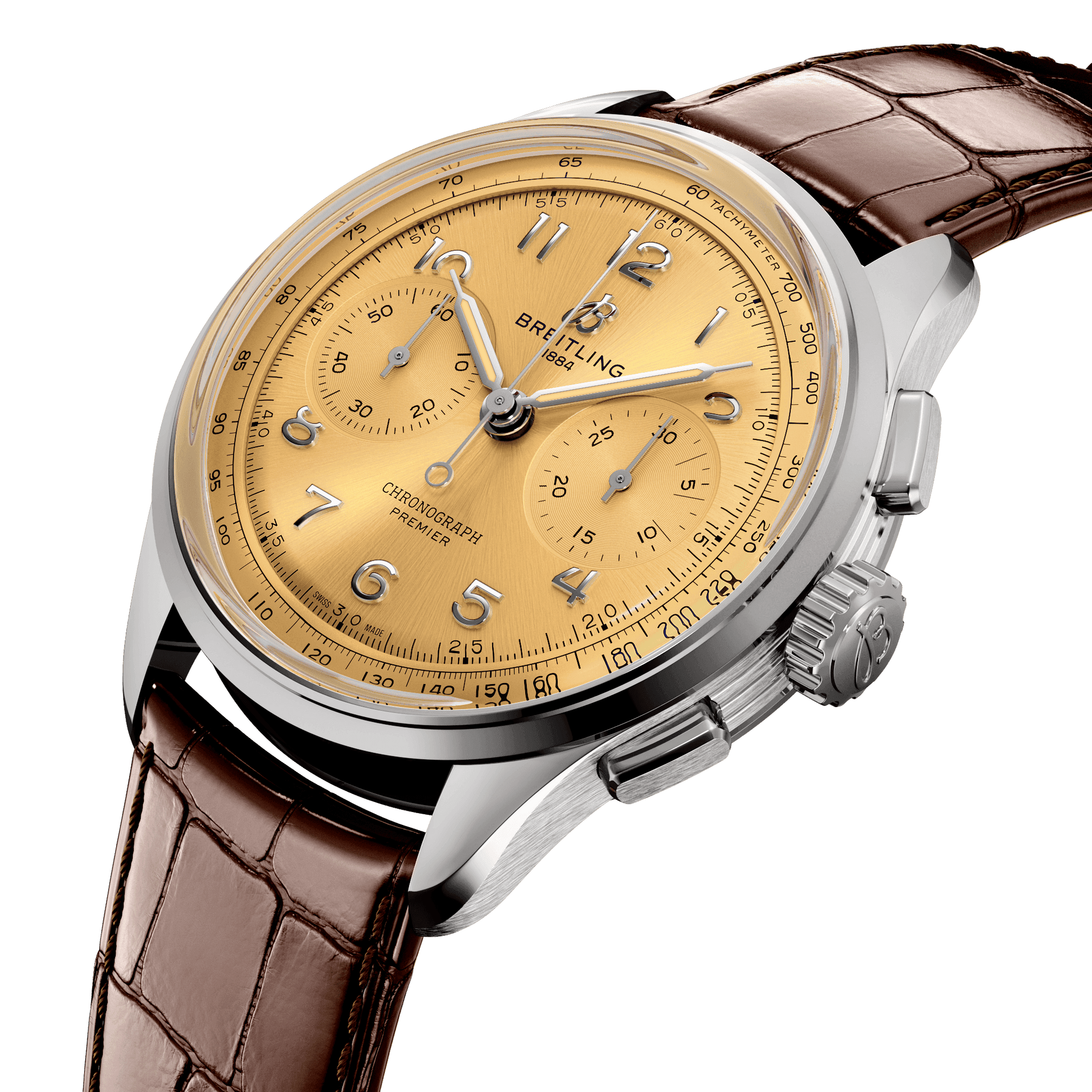 Breitling Premier B09 Chronograph 40, Stainless steel, Ref# AB0930F51H1P1, Unworn 2024, Dial