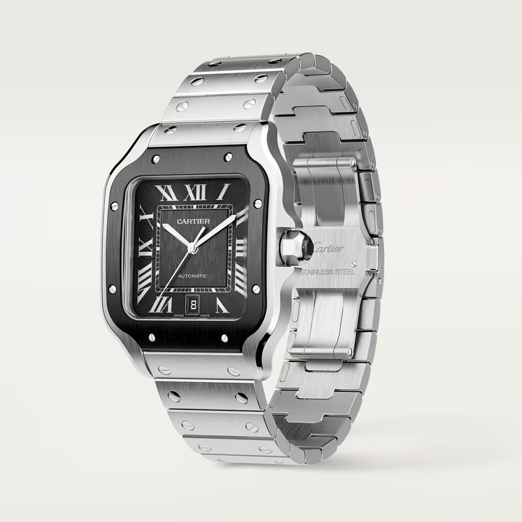 Unworn Cartier Santos de Cartier, Stainless Steel, 39.8mm, Ref# WSSA0037, Main view